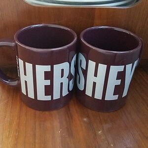 Brown Hersheys Pair of Mugs